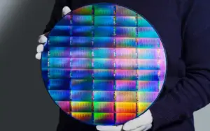 300mm IBM Quantum Nighthawk wafer