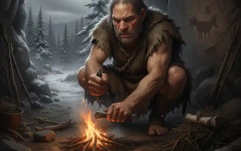 Neanderthals fire making